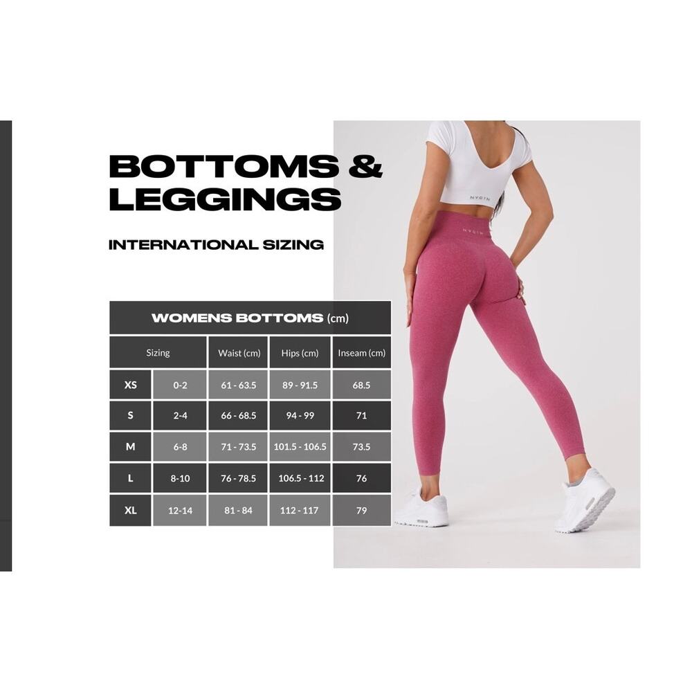NVGTN Contour Seamless High Waisted Leggings Women XS Red Pink Workout Pants New - Picture 4 of 6